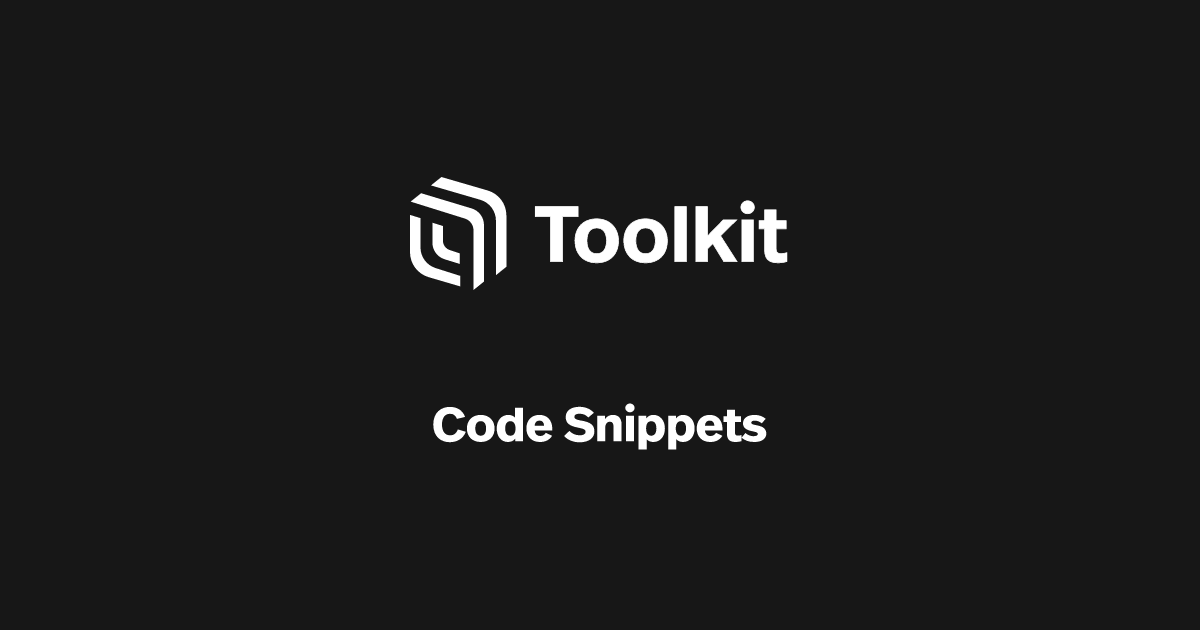 Code Snippets | Spatial Creator Toolkit