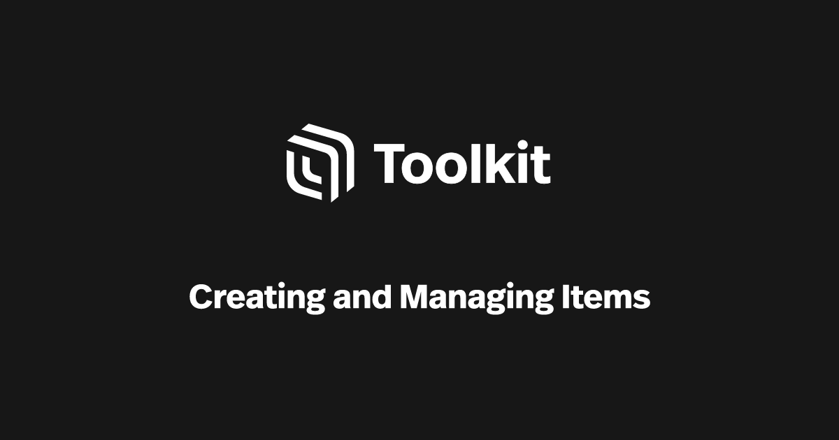 Creating and Managing Items | Spatial Creator Toolkit