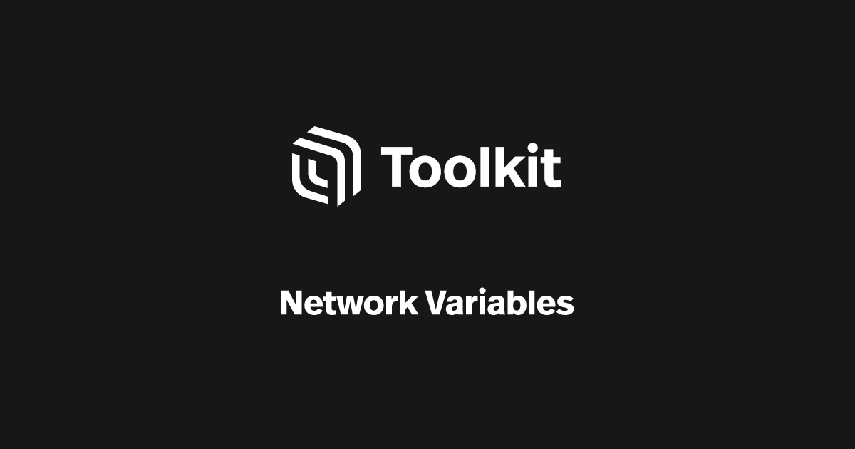 Network Variables | Spatial Creator Toolkit