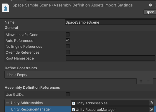 Assembly Definition GUI