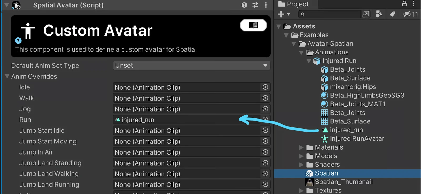 Set animation for the desired animation slot