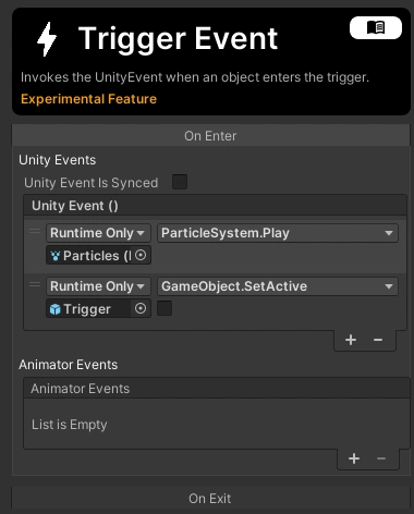 Trigger Event component