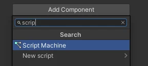 Adding a Script Machine component