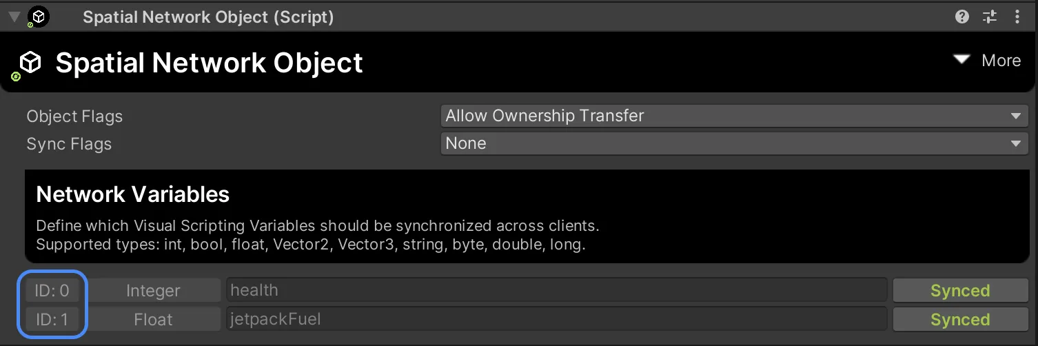 Visual Scripting Variable IDs