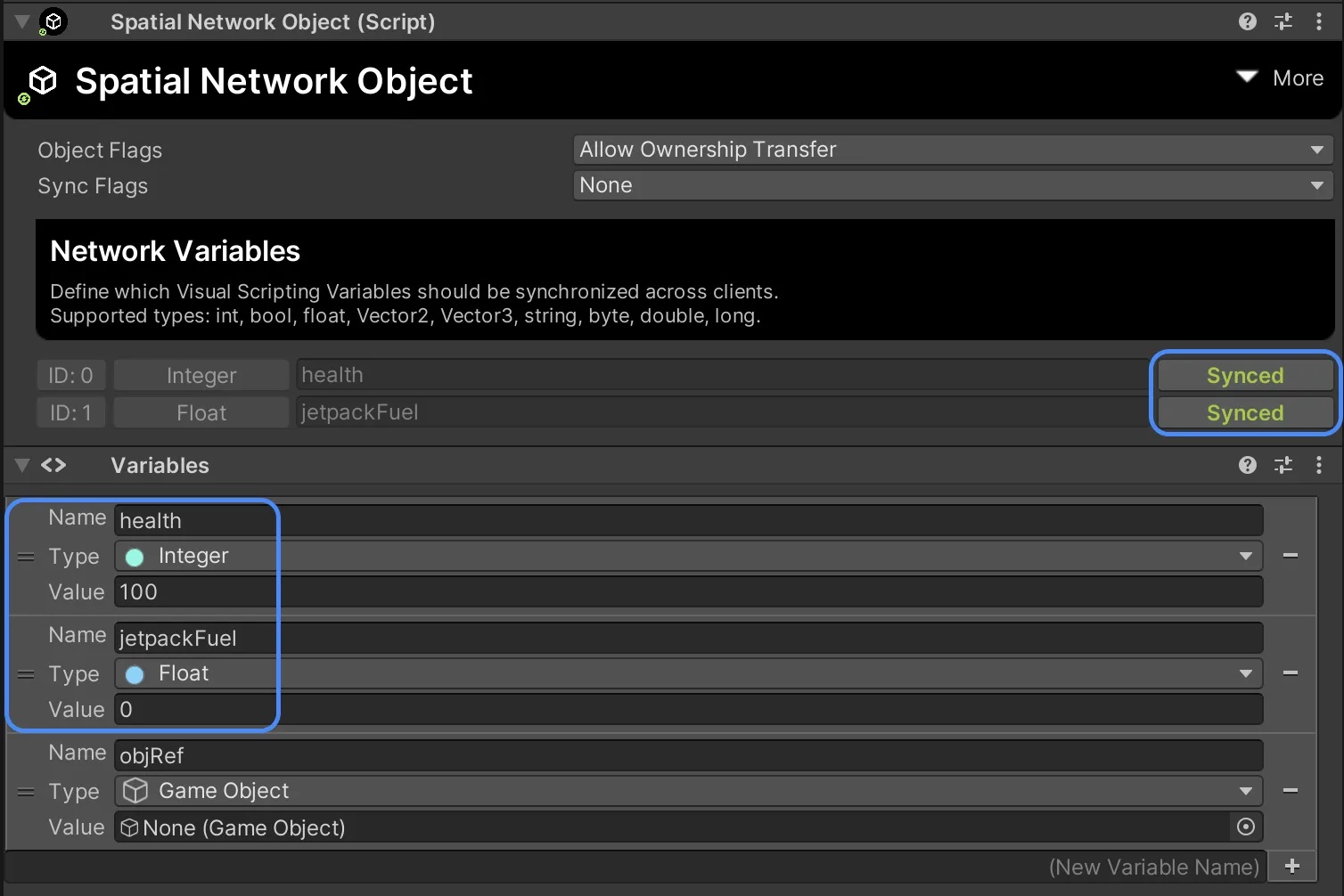 Visual Scripting Variables